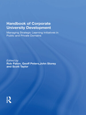 cover image of Handbook of Corporate University Development